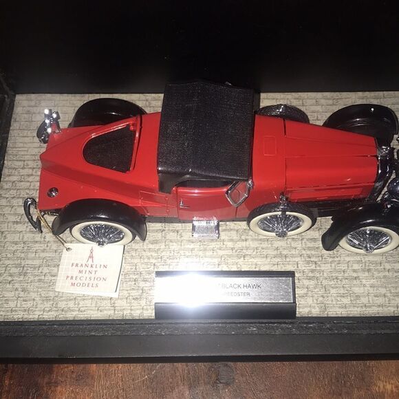 FRANKLIN MINT 1928 STUTZ BLACK HAWK BOATTAIL SPEEDSTER 1/24 SCALE DISPLAY - Picture 9 of 10